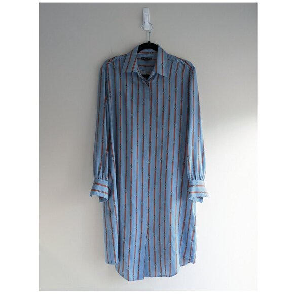 Brooks Brothers Georgette Silk Shirt Dress *missing belt - Picture 4 of 12